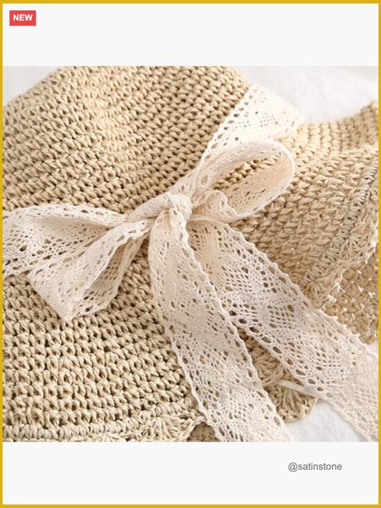 Wide Brim Packable Travel Bucket Hat UPF 50+ Straw Sun Hat main image 6